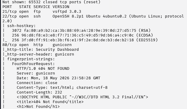 NMAP results