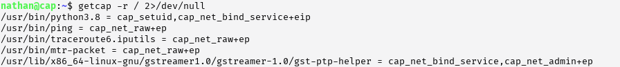 Linux capabilities check