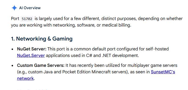 More port info