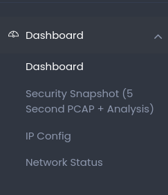 Left sidebar menus