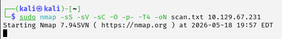 NMAP scan